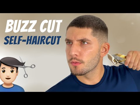 ASMR #5 Guard Buzz Cut Mid Fade Tutorial | How To Cut Your Own Hair