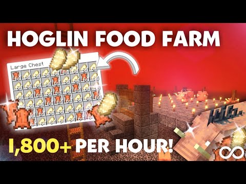 EASY Minecraft Hoglin Farm Tutorial 1.21+ | 1800+/H - Infinite Food And Leather!