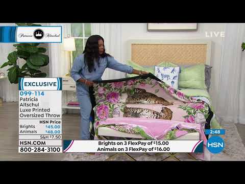 Patricia Altschul – Übergroße Decke mit luxuriösem Aufdruck