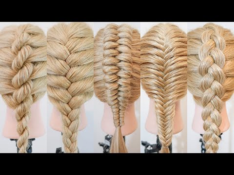 5 Easy Basic Braids - How To Braid for Beginners - Hairstyles for Medium & Long Hair