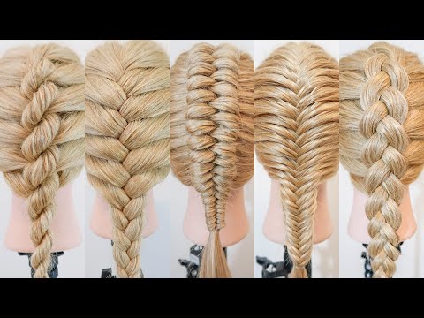5 Easy Basic Braids - How To Braid for Beginners -...