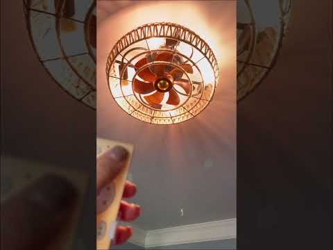 Check out this easy to install caged fan from Amazon!  Cute AND works well! #createyourowncozy