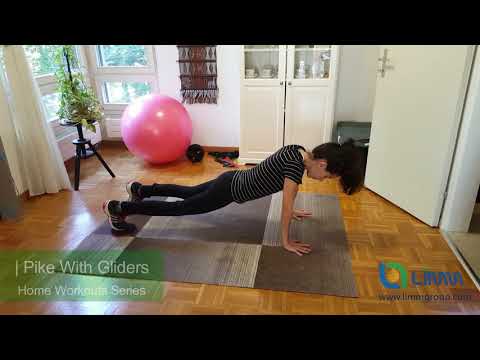 Core Exercise Discs Workout Series #16:   Pike With Gliders