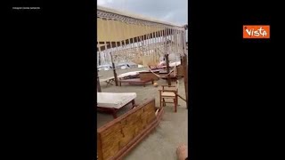 Maltempo in Versilia, ecco il Twiga dopo la tromba d'aria