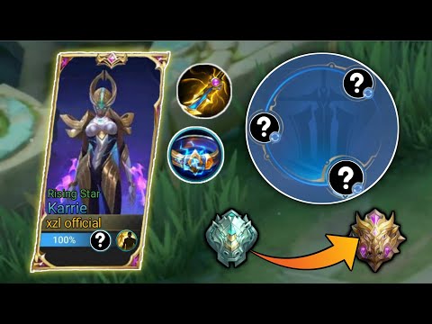KARRIE NEW BEST BUILD AND EMBLEM TO PUSH RANK IN SOLO | MLBB