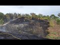 Enkele hectares heide afgebrand