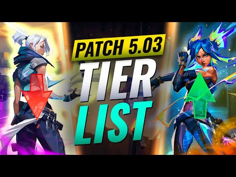 NEW UPDATE: BEST Agents Tier List! - Valorant Patch 5.03