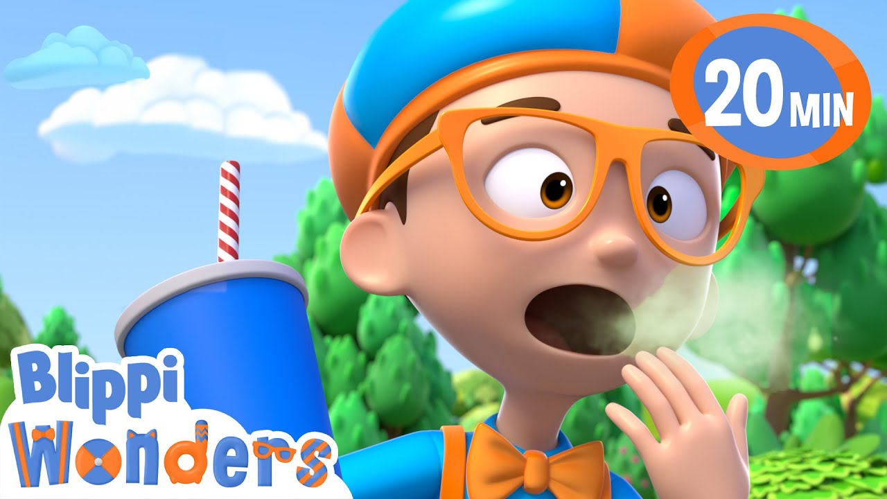 Blippi: The Big Burp Challenge! 🤭💨 | Blippi Learns Something New | Learning Videos for Kids 🔵🟠