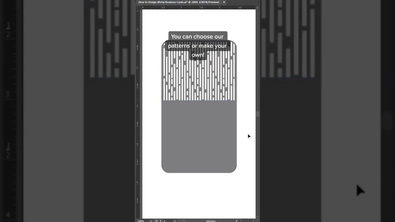 How to Design Metal Business Cards in Illustrator! #shorts #illustrator #tutorial  #graphicdesign