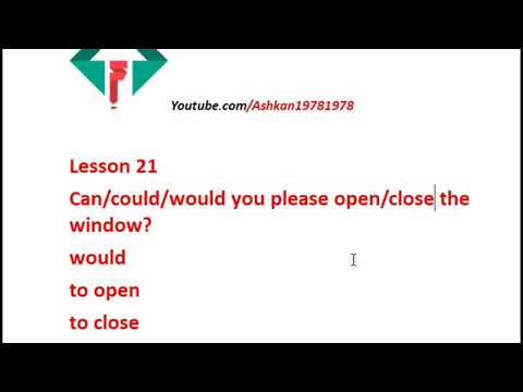 Lesson 21 (some more sentences with can/could) آموزش انگلیسی