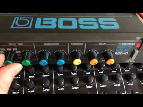 Roland TR-808 and Boss RDD-10 modulation bus effect