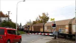 preview picture of video 'Železniční přejezd:  Rousínov (spoorwegovergangen in Tsjechië)'