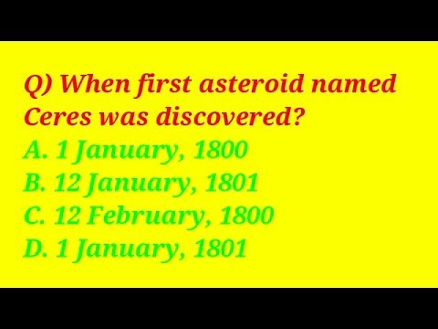 When first asteroid named Ceres was discovered? || santosh concepts