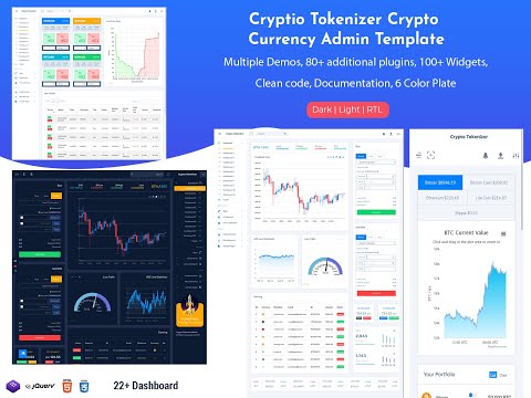 RTL Dark Crypto Tokenizer UI Interface Responsive Bootstrap 5