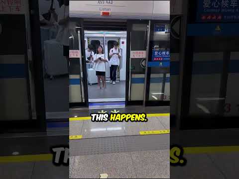 Glitch in The Matrix On Subway Train (@ayblue) #shorts