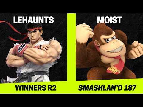 SmashLAN'd 187 Winners R2 - lehaunts (Ryu) vs MOiST (Donkey Kong, Diddy Kong) - SSBU Tournament