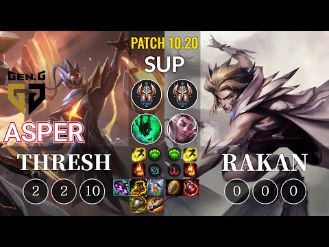 GEN Asper Thresh vs Rakan Sup - KR Patch 10.20