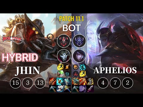 KT HyBriD Jhin vs Aphelios Bot - KR Patch 11.1