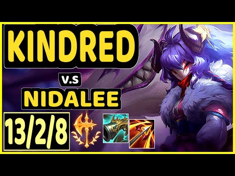 JUHAN (KINDRED) vs NIDALEE - 13/2/8 KDA JUNGLE CHALLENGER GAMEPLAY - KR