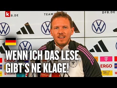 Nagelsmann scherzt bei Frage zu Sané, Wirtz und Musiala | Deutschland - Niederlande