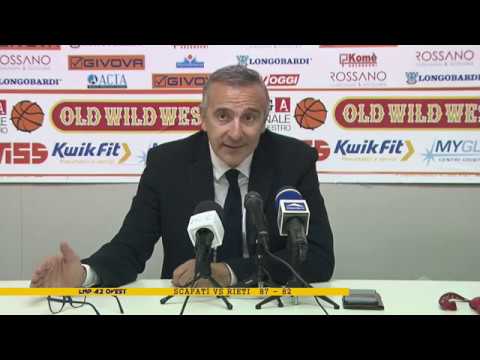 LNP Serie A2 Girone Ovest Scafati - Rieti 87-82 dopo gara coach Rossi e coach Lardo