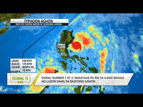 Regional TV News: Signal number 1 at 2, nakataas pa rin sa ilang bahagi ng Luzon
