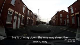 Van driving down a one way system the wrong way St Helens Roadhawk HD