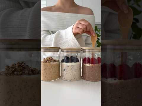 High‑Protein Overnight Oats (Tiramisu, Blueberry Pie & Pumpkin Spice)