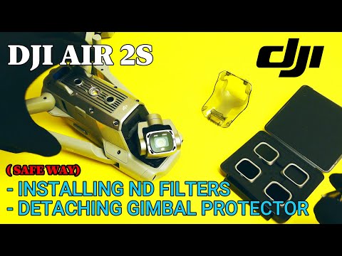 DJI Air 2S - How to SAFELY install ND filter + remove gimbal protector