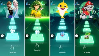 Frozen Elsa vs Passo Solto ATLXS vs Baby Shark vs Paw Patrol | Tiles Hop | V Gamer 💥