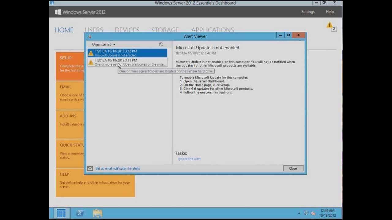 Windows Server 2012 Essentials Quick Tour