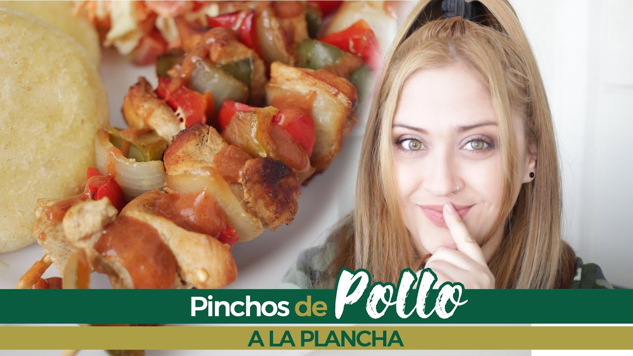 PINCHOS DE POLLO A LA PLANCHA (SUPER FÁCIL Y RÁPIDO)