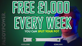 FREE £1,000 EVERY WEEK!! PaddyPower - Beat the drop