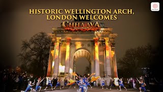 Chhaava Lights Up Historic Wellington Arch, London! by Unknown Artist