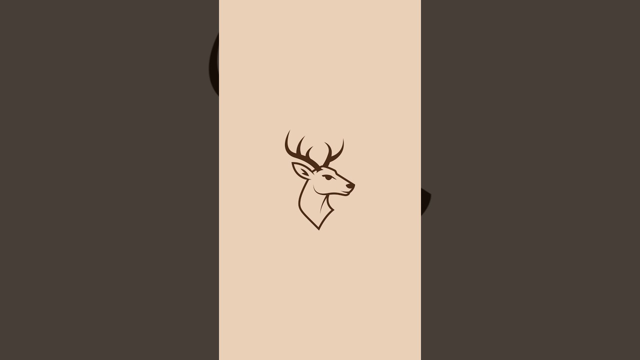 🦌Deer logo from sketch to vector #logo #fromsketch #abstractlogo #sketch  #design #illustrator