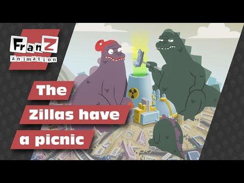 GODZILLA's family Picnic: A Fun Day of DESTRUCTION 🎬 2D Animation