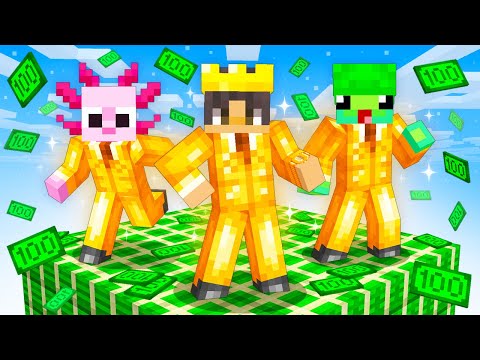 Surviving One MILLIONAIRE Block in Minecraft!