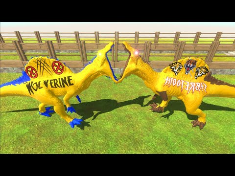 WOLVERINE SPINOSAURUS DEATH RUN - Animal Revolt Battle Simulator