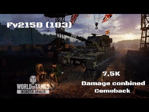 Fv215B (183) in Cerro Thiepval:7,5 Damage conbined :Wot console - World of Tanks console