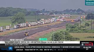 I-80 closes for 36 miles after crash in central Nebraska