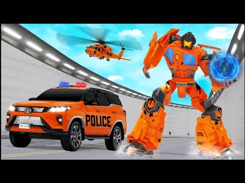 Flying Prado Helicopter car Transform Robot game features : Android/iOS - Gameplay.