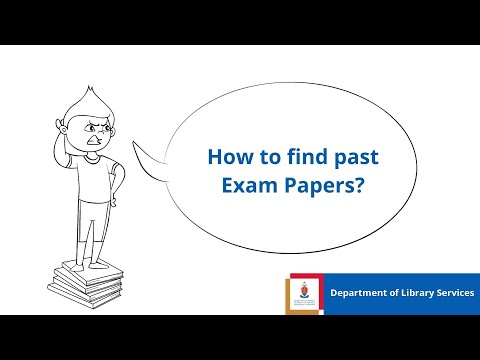 Part of a video titled How to find Past Exam Papers | Library Training - YouTube