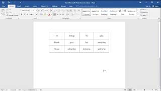 How to Middle align text vertically in table cell in Word