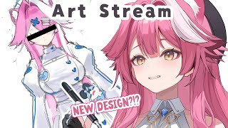 【DRAWING】PINK CAT NEW DESIGN?!?