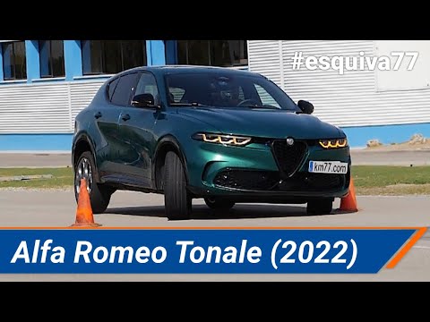 Alfa Romeo Tonale 2022 – Maniobra de esquiva (moose test) y eslalon | km77.com