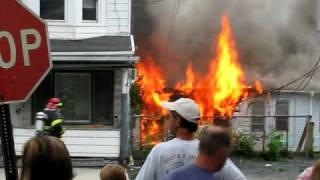 preview picture of video 'Fire in Tamaqua Pa  6/11/09'