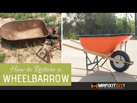 How to restore old wheelbarrow