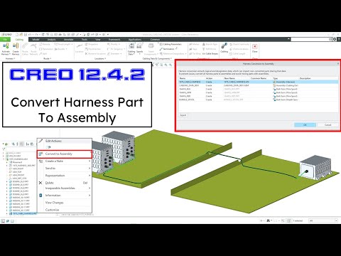 Creo Parametric 12 - Cabling Harness Assemblies - Converting Legacy Parts