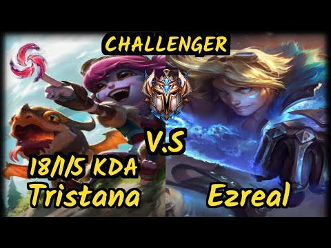 Freeze (TRISTANA) vs EZREAL - 18/1/5 KDA BOTTOM ADC CHALLENGER GAMEPLAY - EUW