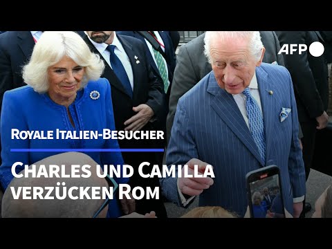 Rom: Charles III. und Camilla begeistern Royals-Fans | AFP